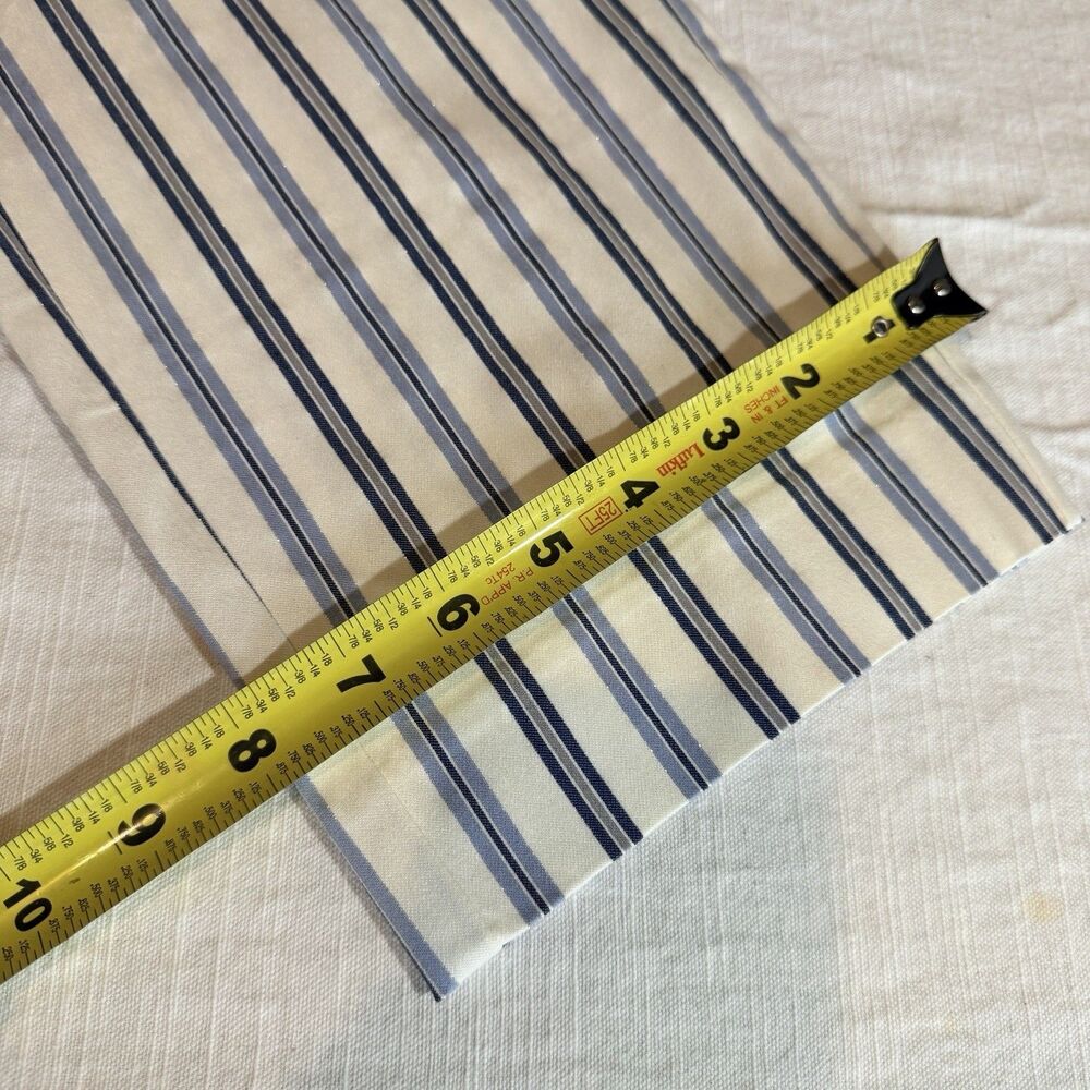 Chico's Crop Pants Capris Women's Size 8 Blue White Striped Metallic Straight - Picture 7 of 11